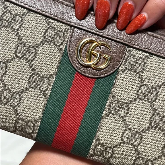 Gucci Ophidia GG Supreme Zip Around Wallet - Picture 1 of 17
